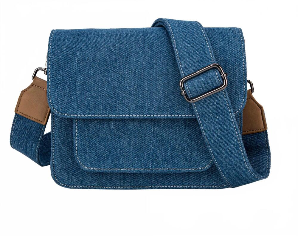 NEW HVISK women's cayman pocket crossbody bag in denim